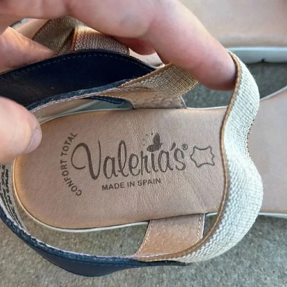 Valeria’s Made In Spain Leather Ankle Strap Comfort Sandals Women’s Sz 41 - Picture 5 of 8
